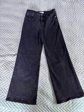 Madewell Black Wide-Leg High-Rise Jeans
